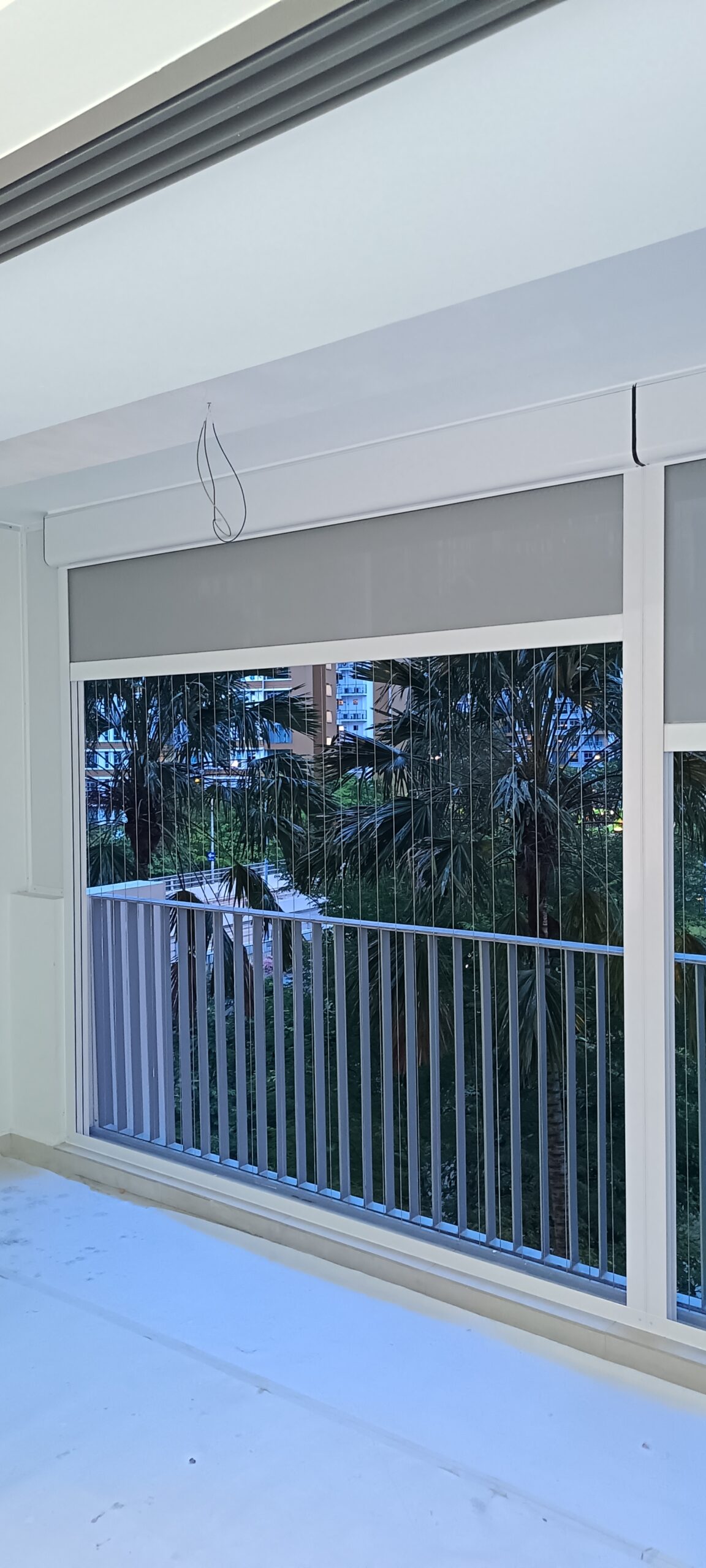Zipmesh installation for balcony airflow and privacy